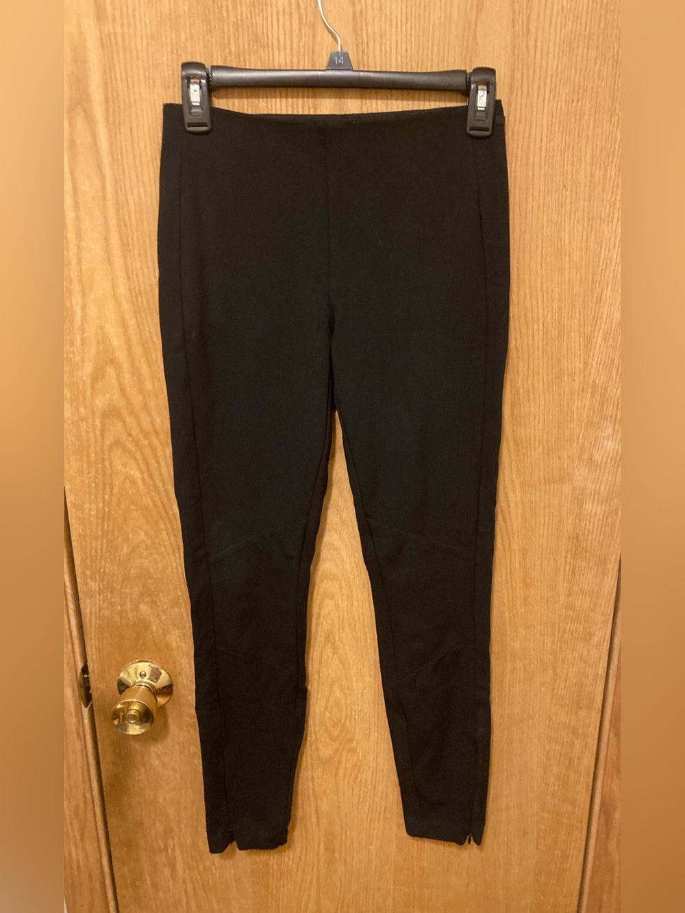 Polo Ralph Lauren Ponte Knit Pull On Black Ankle Zip Equestrian Pant sz 2